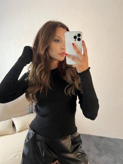 3068 ETEĞİ FIRFIRLI KAZAK-SİYAH - 4