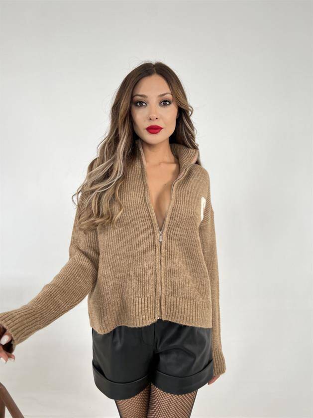 3907 TRİKO ŞARDONLU ARMALI HIRKA-VİZON - 1