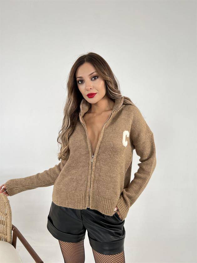 3907 TRİKO ŞARDONLU ARMALI HIRKA-VİZON - 3