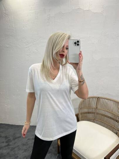 4611 T-SHİRT-KREM - 2