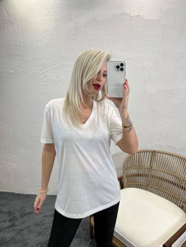 4611 T-SHİRT-KREM - 2