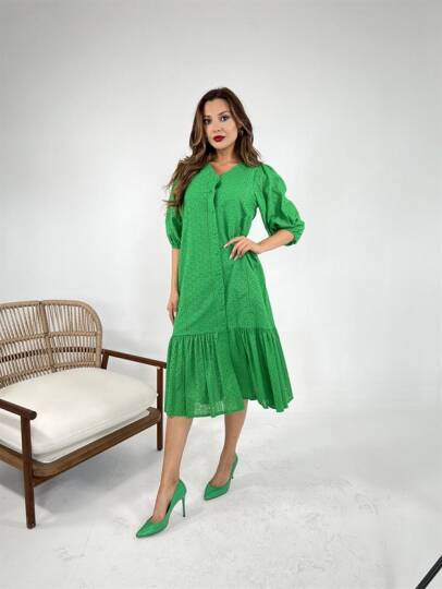 5499 ELBİSE-YEŞİL - 3