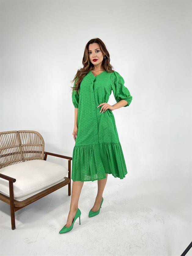 5499 ELBİSE-YEŞİL - 3