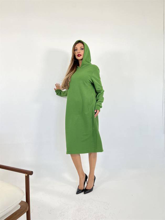 5574 UZUN SWEAT-YEŞİL - 2