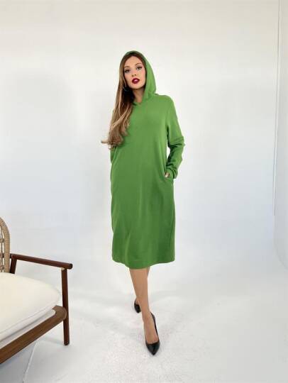 5574 UZUN SWEAT-YEŞİL - 3