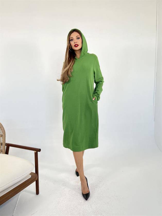 5574 UZUN SWEAT-YEŞİL - 3