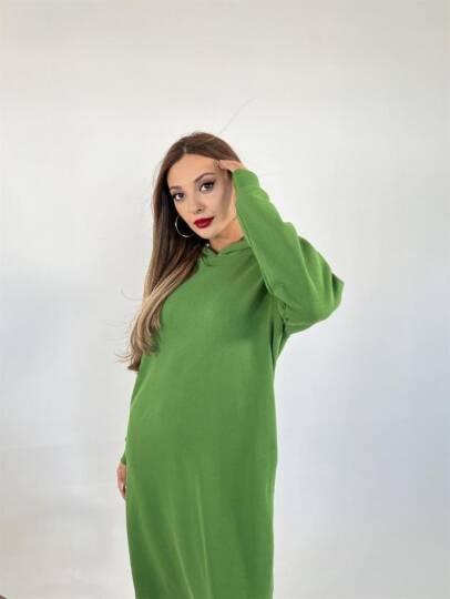 5574 UZUN SWEAT-YEŞİL - 4