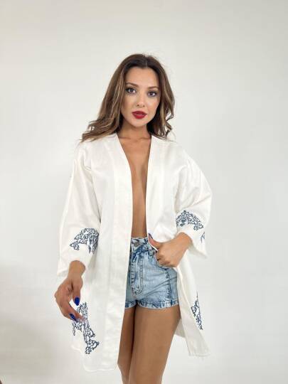 6209 KİMONO-BEYAZ - 3