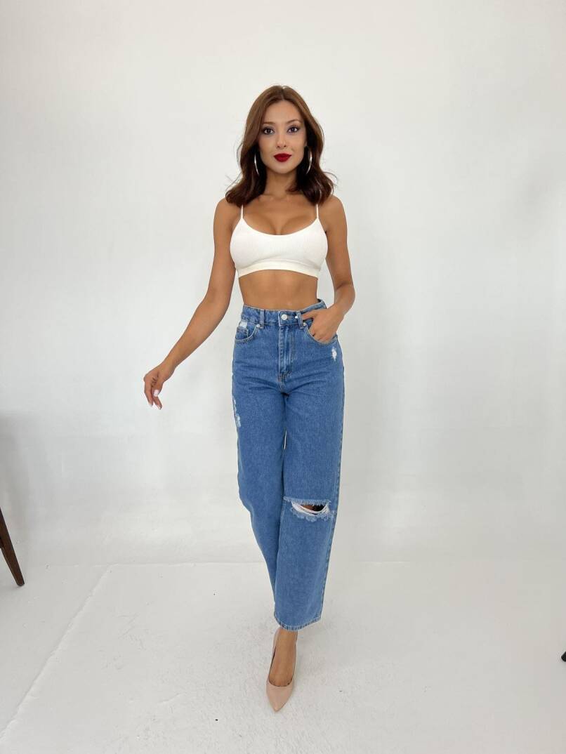 6288 KOT PANTOLON-MAVİ - 4