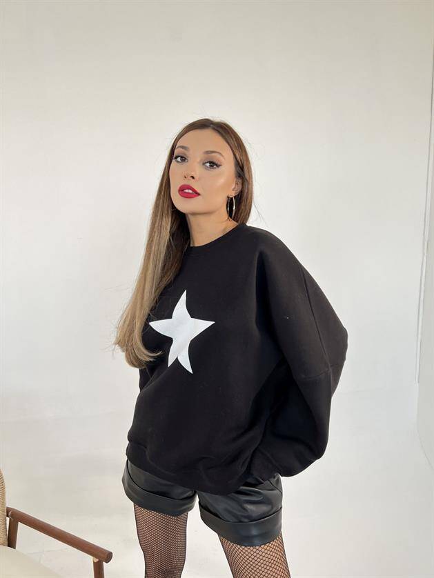 6664 SWEAT-SİYAH - 1