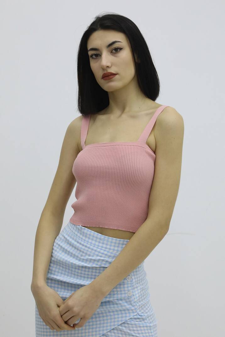 Askılı Triko Büstiyer Pudra - P-019917 - 1