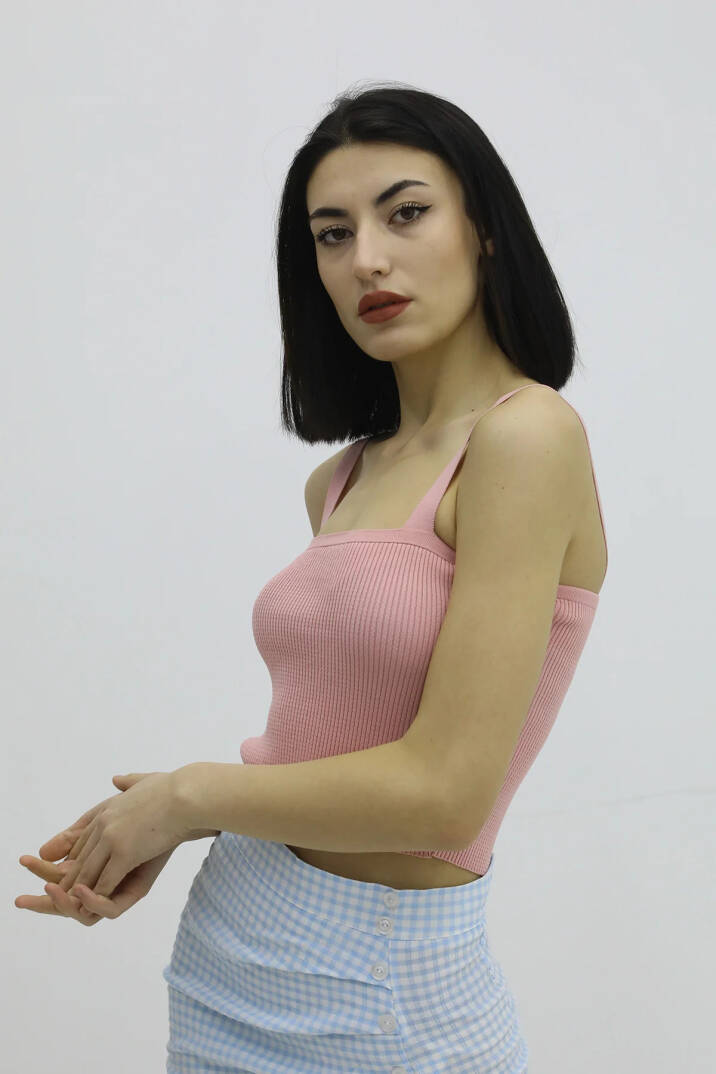 Askılı Triko Büstiyer Pudra - P-019917 - 3