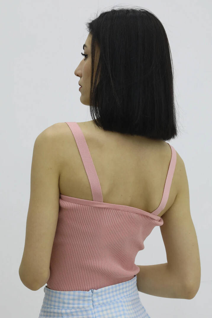 Askılı Triko Büstiyer Pudra - P-019917 - 4