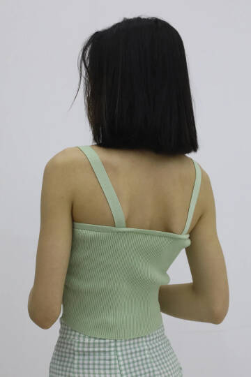 Askılı Triko Büstiyer Yeşil - P-019917 - 4