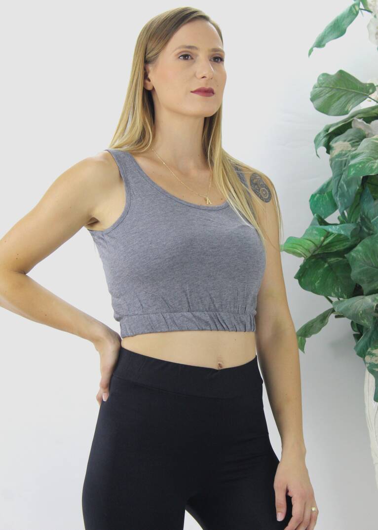 Beli Lastikli Crop Gri - Lks2907.022 - 1
