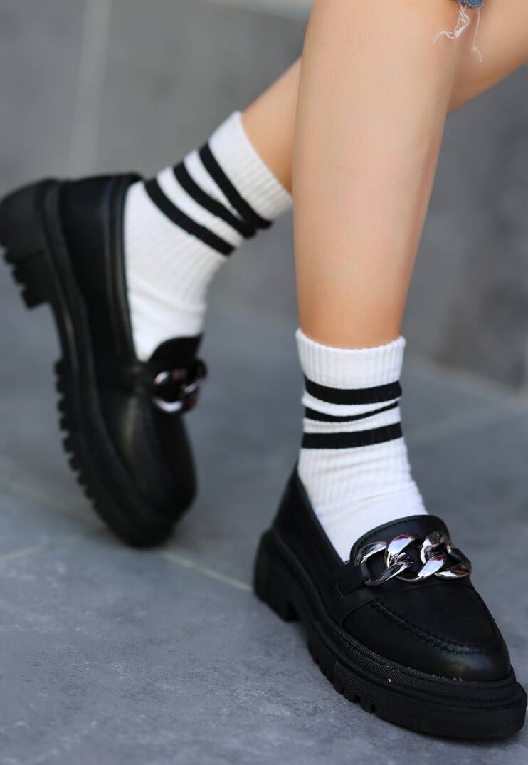 Biga Siyah Cilt  Ayakkabı - 1