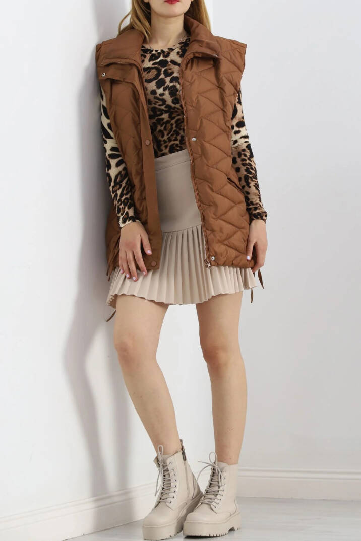 Cebi Fermuarlı Yelek Kahve - 2409.1367. - 1