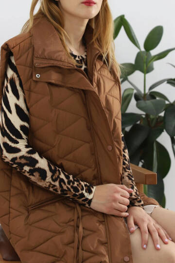 Cebi Fermuarlı Yelek Kahve - 2409.1367. - 2