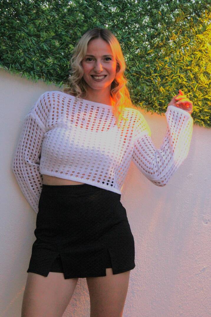 Desenli Şort Etek Siyah - 1335.100 - 1