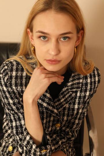 Dokuma Kumaş Ekose Kumaş Kadın Etek-Siyah - 3