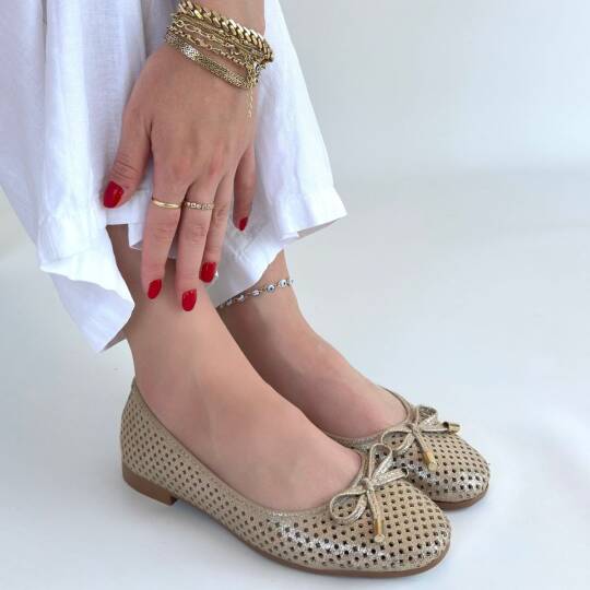 Icar Bej Cilt Babet Ayakkabı - 3