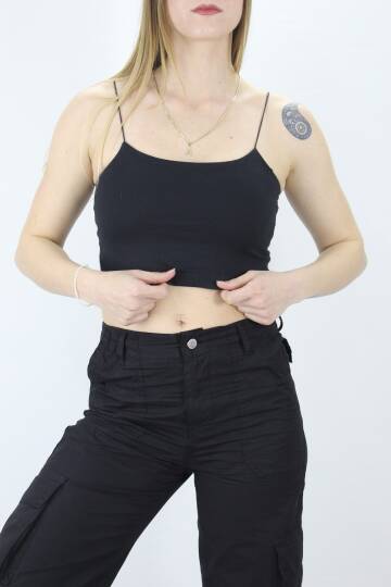 İp Askılı Atlet - Lks0202Siyah - 2