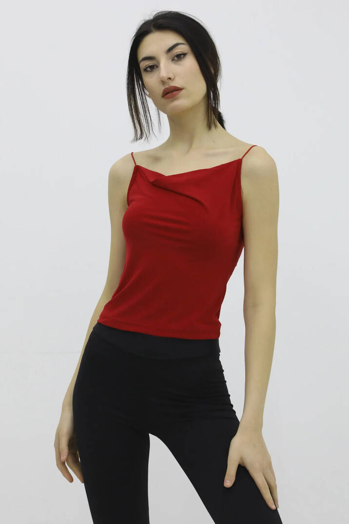 İp Askılı Bluz Kırmızı - P-019894 - 1