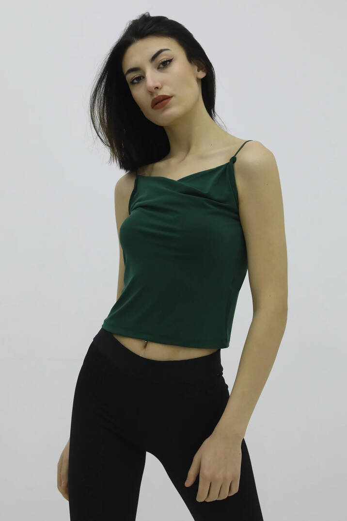 İp Askılı Bluz Zümrüt - P-019894 - 1