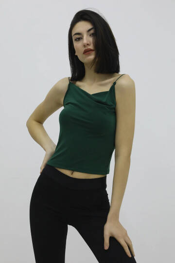 İp Askılı Bluz Zümrüt - P-019894 - 3