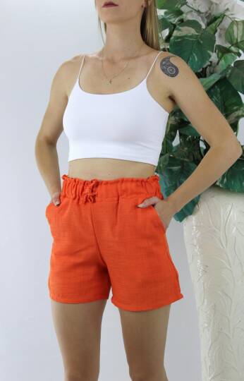 Keten Şort Turuncu - 1294.80 - 2