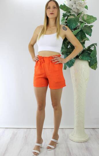 Keten Şort Turuncu - 1294.80 - 3