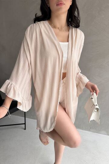 Kolları Volanlı File Hırka - 3