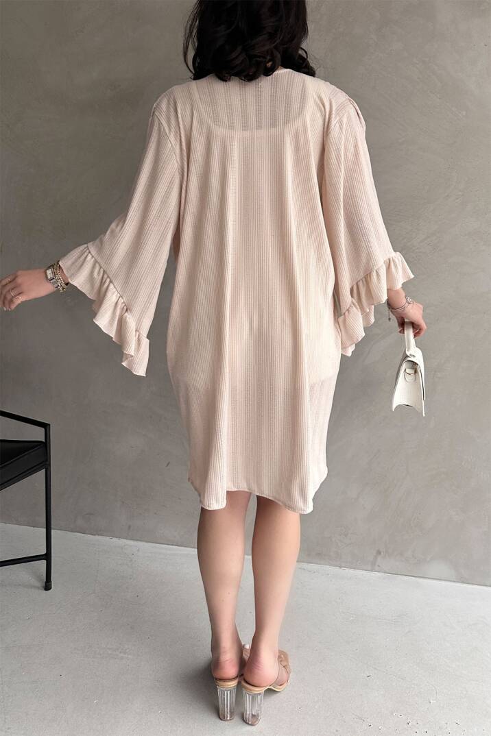 Kolları Volanlı File Hırka - 5