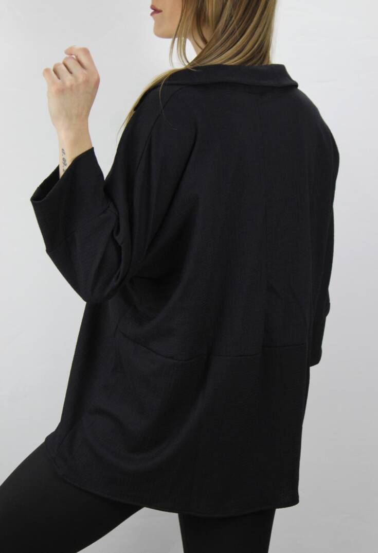 Krinkıl Gömlek Siyah - Lks2406.75 - 5