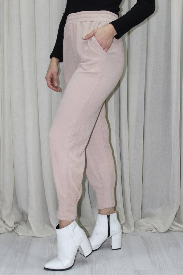 Krinkıl Paça Pensli Pantolon Vizon - 130.265 - 1