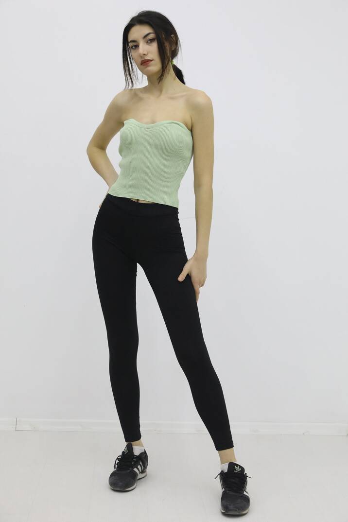 Likralı Triko Büstiyer Yeşil - P-019895 - 3