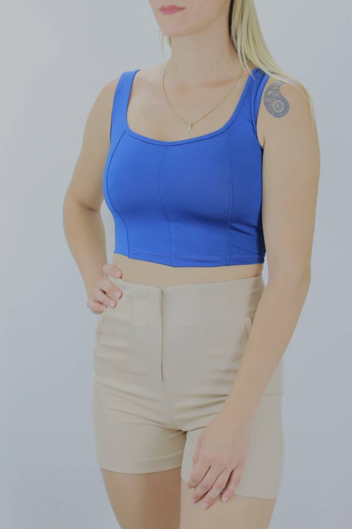 Micro Parçalı Crop İndigo - Lks2022.25 - 1