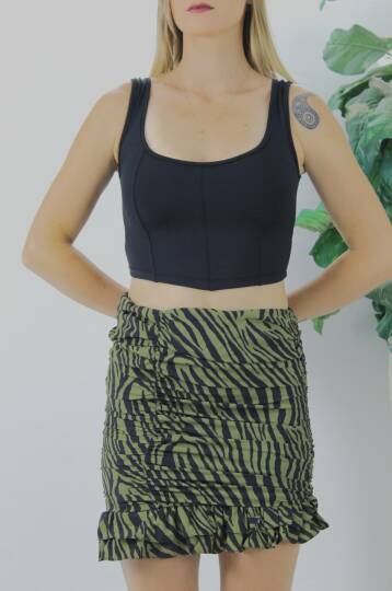 Micro Parçalı Crop Siyah - Lks2022.25 - 2