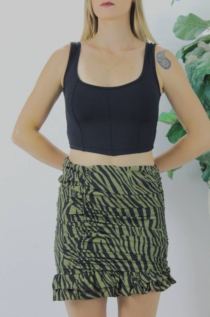 Micro Parçalı Crop Siyah - Lks2022.25 - 2