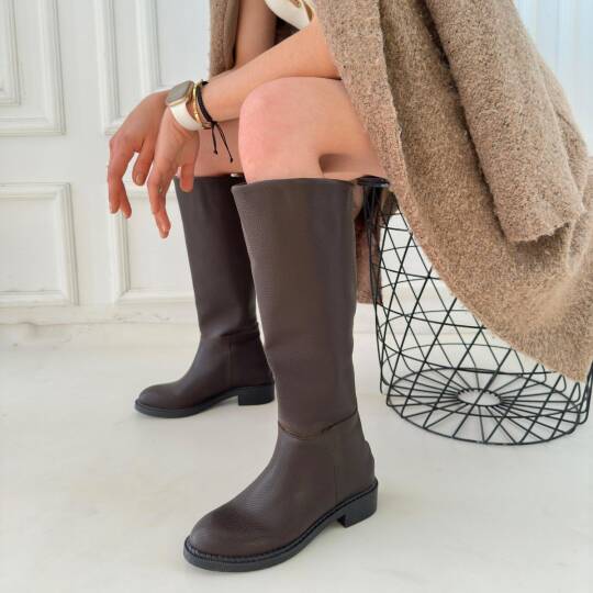 Muay Kahverengi Cilt Çizme - 4