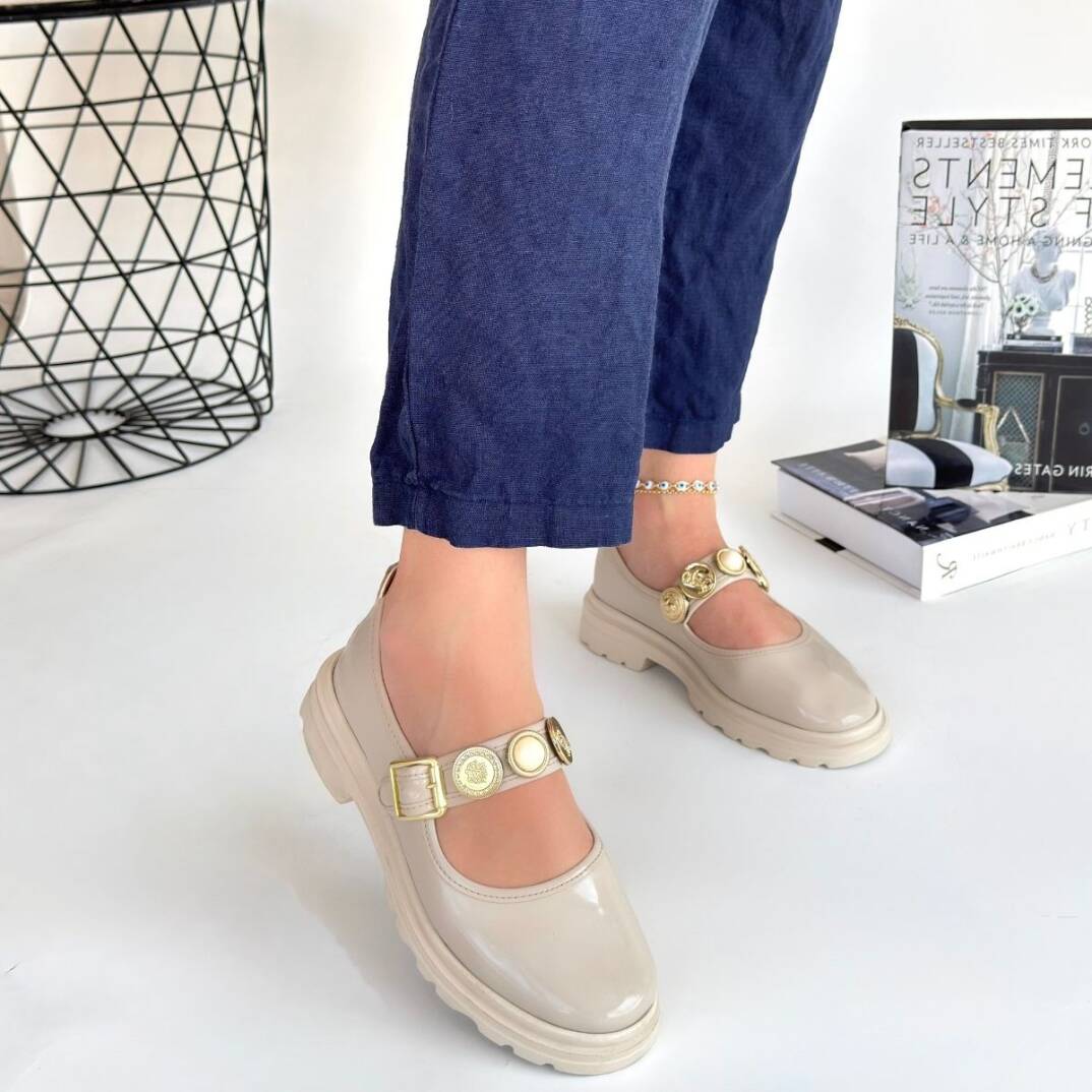 Okira Bej Rugan Oxford Ayakkabı - 4