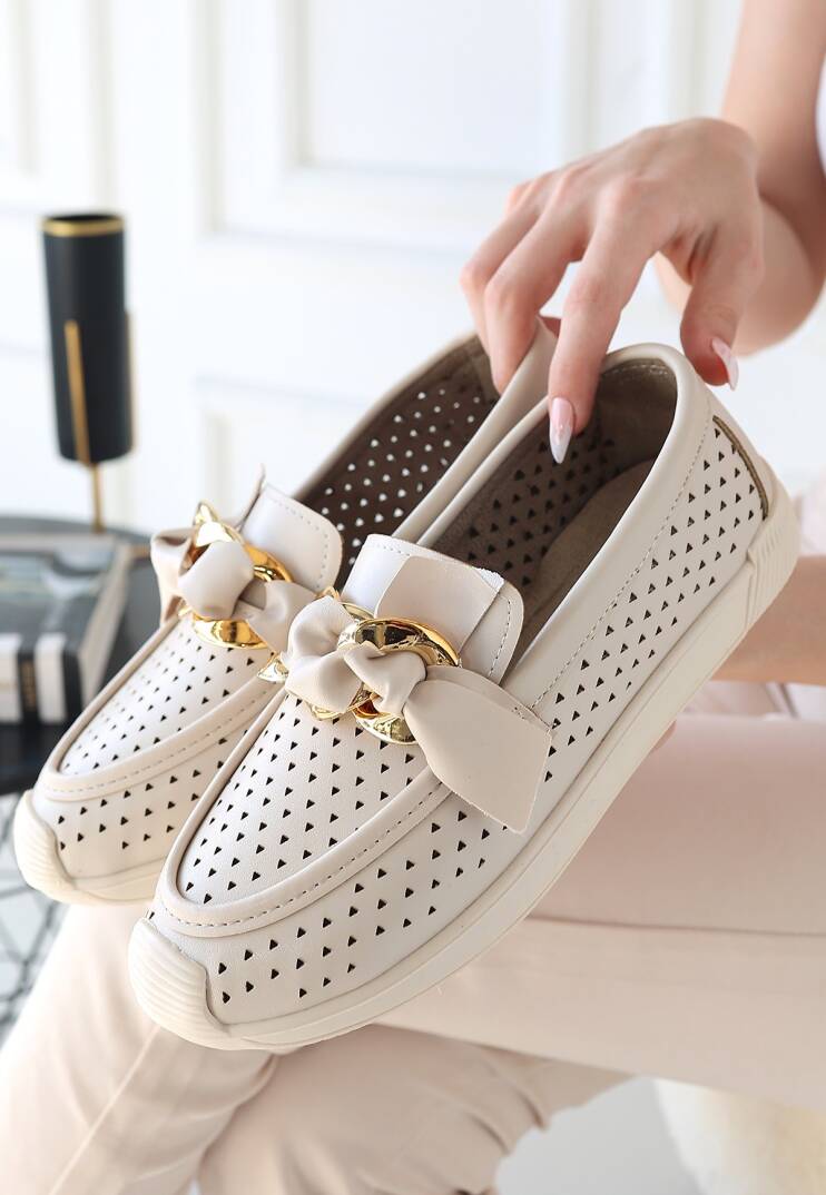 Riwan Bej Cilt Babet Ayakkabı - 2