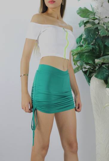 Sandy Kumaş Etek Yeşil - 124010.22 - 3