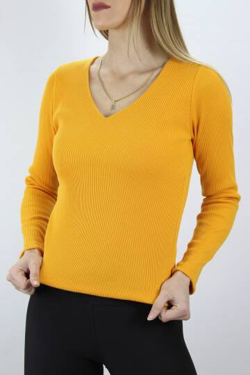 V Yaka Bluz Hardal - 121.245 - 2