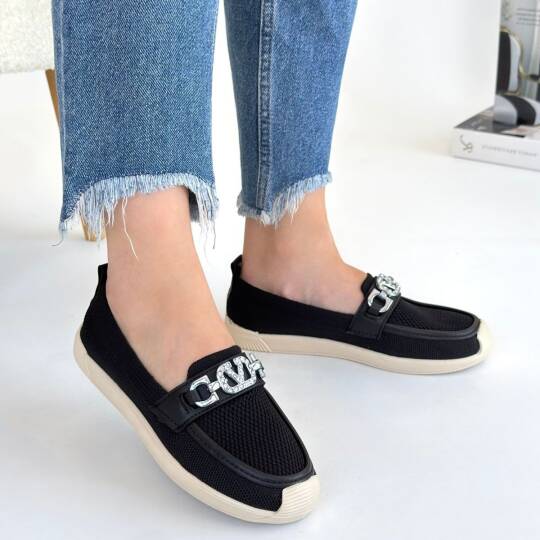 Wata Siyah Triko Babet Ayakkabı - 4