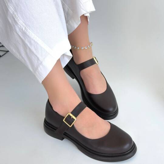 Yoko Kahverengi Cilt Oxford Ayakkabı - 4