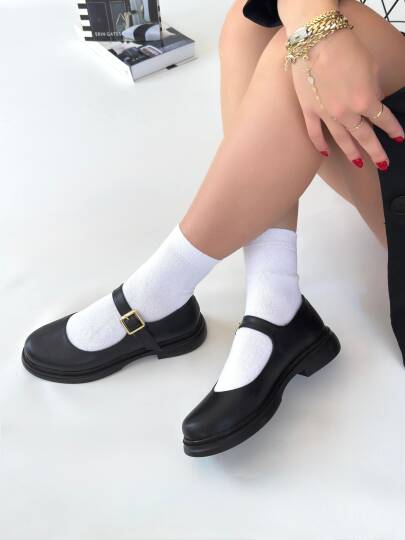 Yoko Siyah Cilt Oxford Ayakkabı - 2